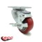 Service Caster 3 Inch Red Polyurethane Wheel Swivel Top Plate Caster with Brake SCC SCC-20S314-PPUB-RED-TLB - alternate 5